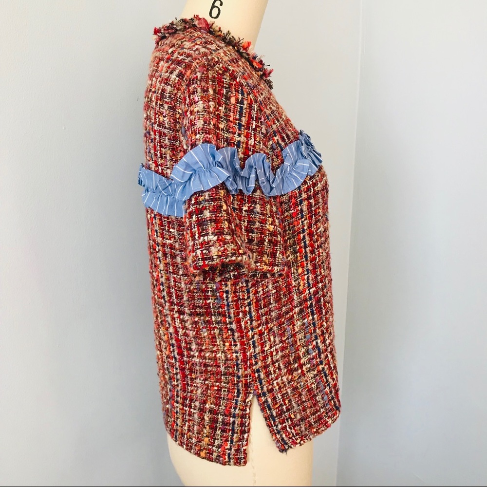 Zara Multi-Color Tweed Top - Picture 4 of 7